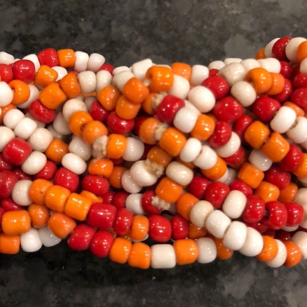 Glass Seed Bead Chunky Elastic Bracelet - Picture 2 of 3
